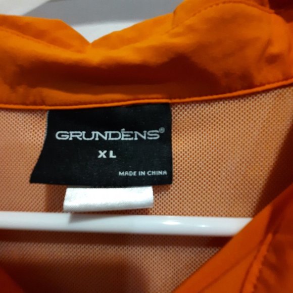 Grundéns Mens Orange Nylon Blend Button Up Short Sleeve Fishing Shirt XL - Picture 3 of 6